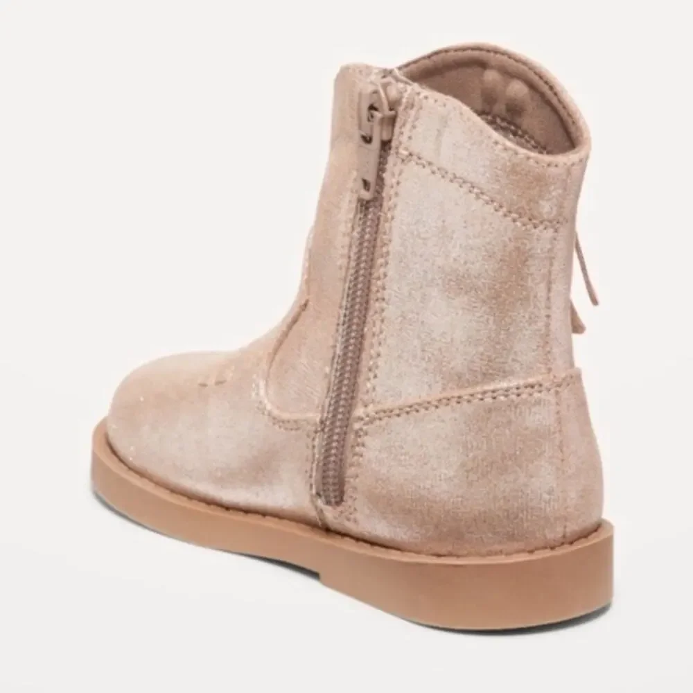 Old Navy Shiny Side-Zip Western Boots